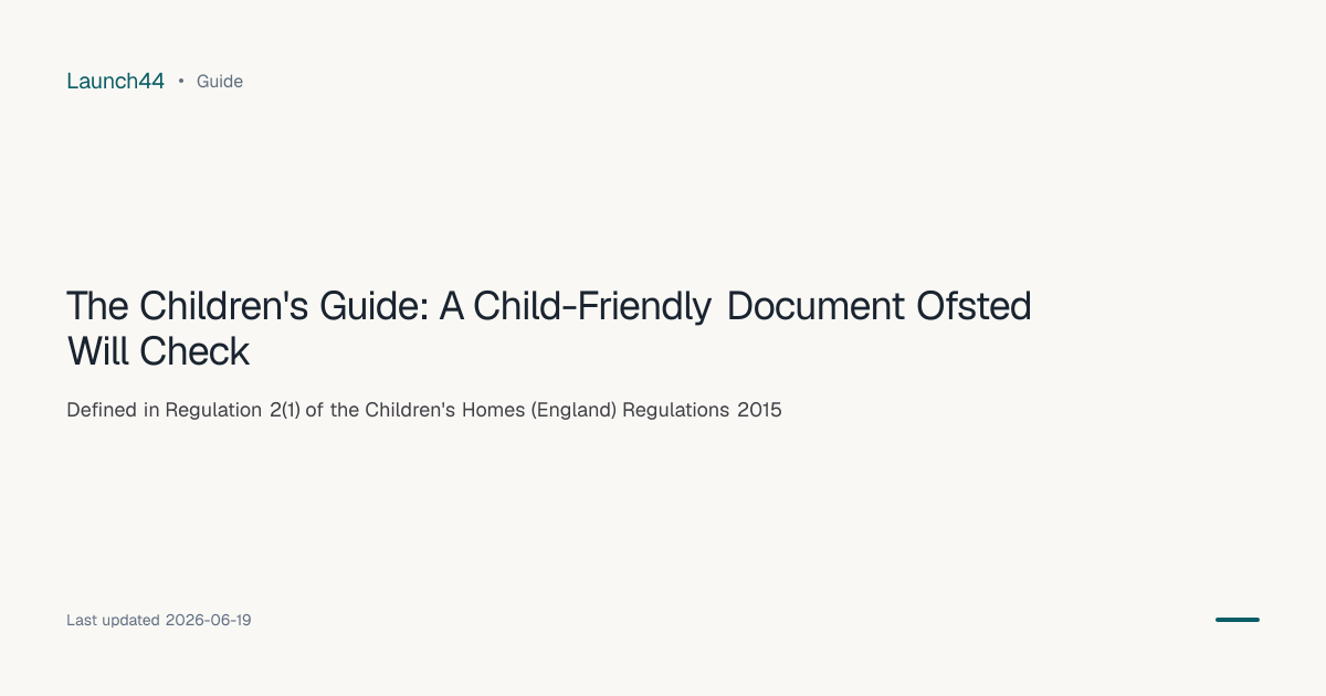The Children's Guide: A Child-Friendly Document Ofsted Will Check